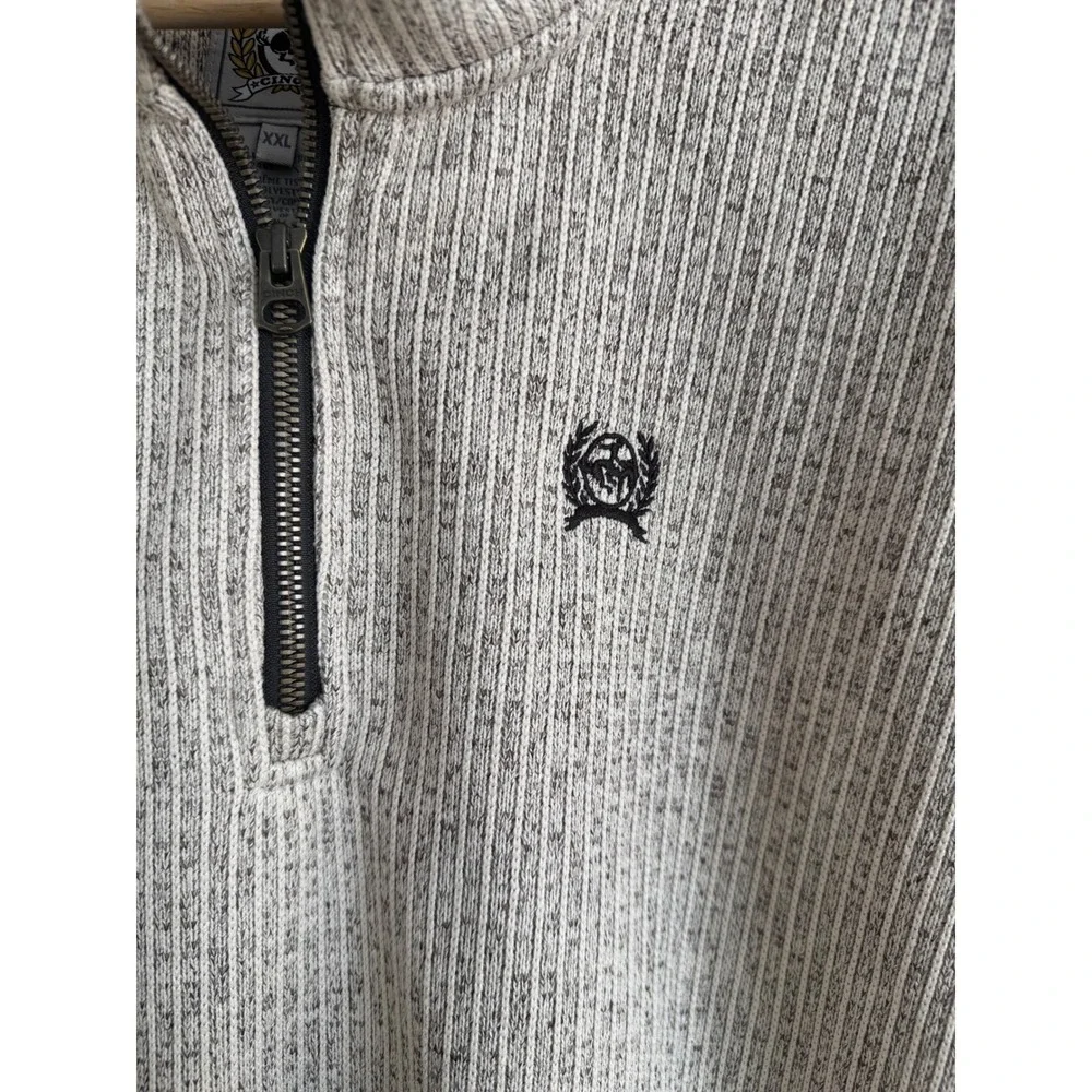 Cinch Mens XXL Quarter Zip Pullover‎ Ribbed Knit Fleece Sweater